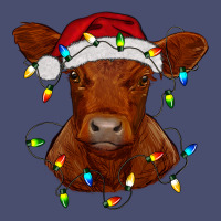 Christmas Baby Red Angus Calf With Lights Vintage Tee | Teevron