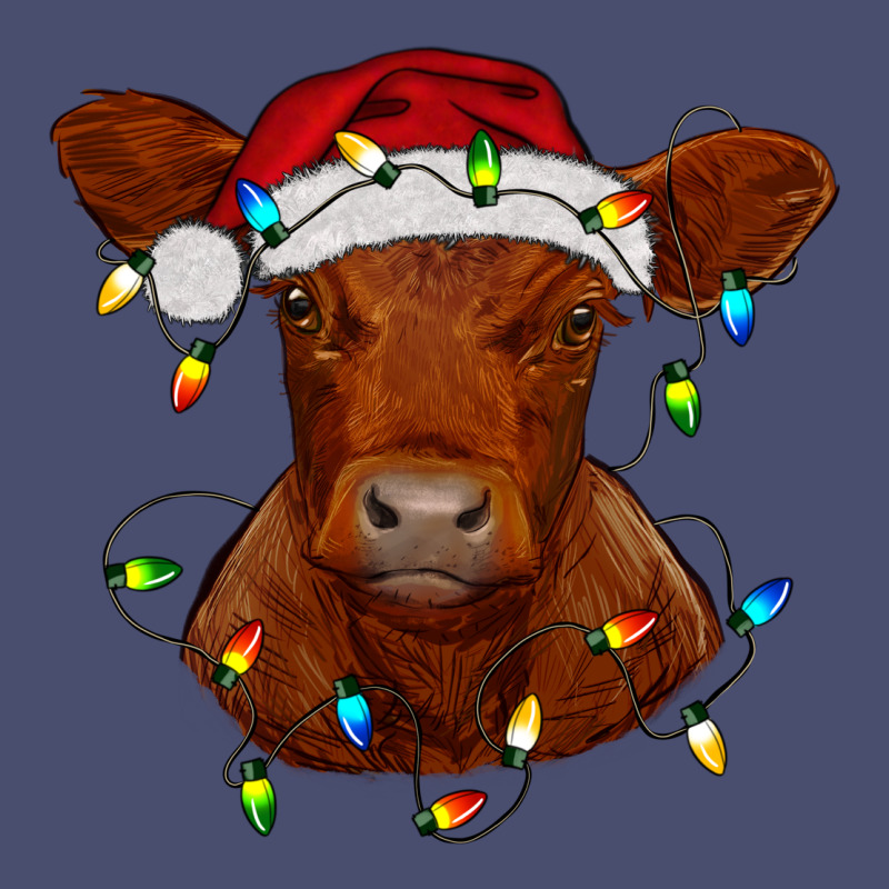 Christmas Baby Red Angus Calf With Lights Vintage Tee by RanaPortraitStore | Teevron