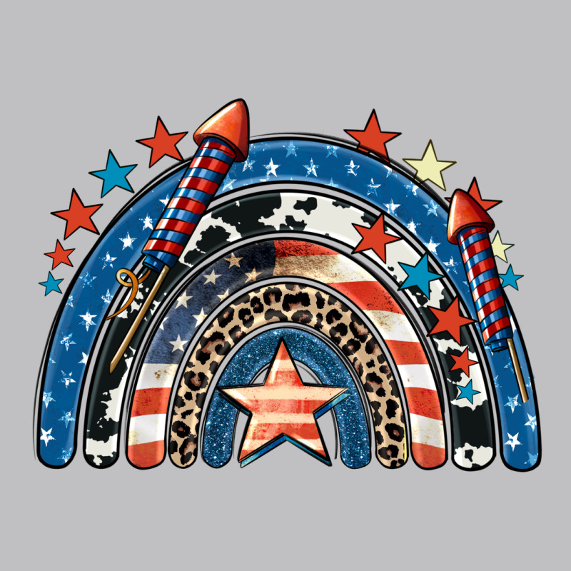 American Rainbow 4th Of July Classic Tee by CowGirlArtShop | Teevron