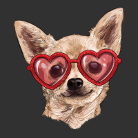 Chihuahua Dog With Love Glasses Urban Heavy Tee | Teevron