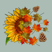Sunflower And Autumn Leaves Classic Tee | Teevron