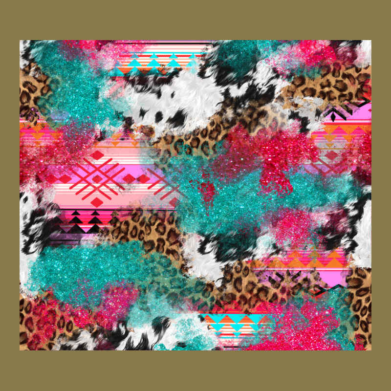 Leopard Cowhide Pink Turquoise Glitter Premium Hoodie by NancyCooperArtShop | Teevron