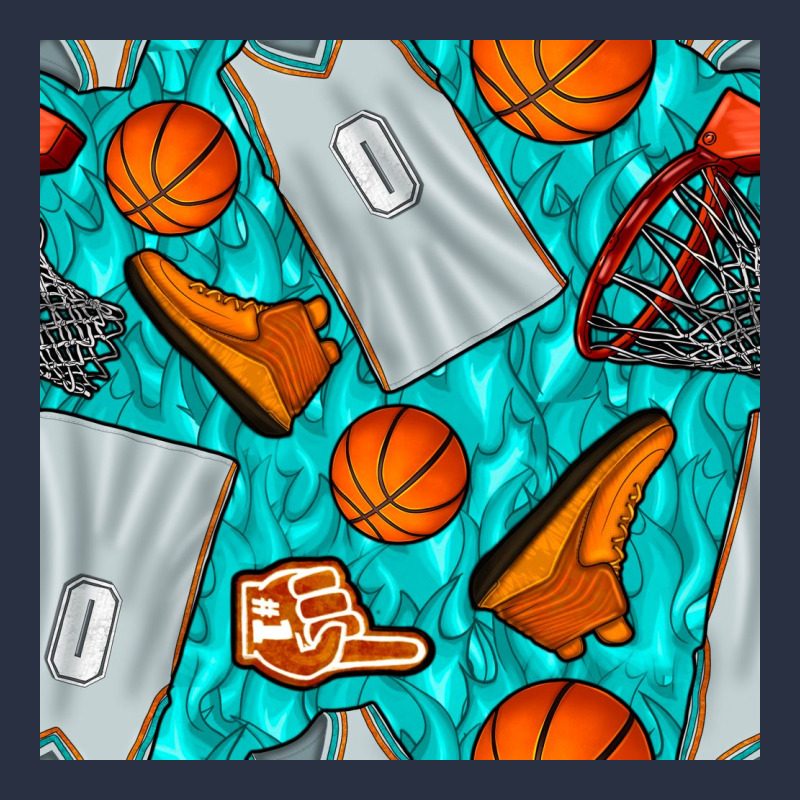Basketball Uniform And Hoop Seamless Pattern Urban Hoodie by BundleAndBundleShop | Teevron