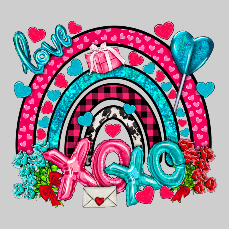 Xo Xo Rainbow Valentine Premium Sweatshirt by NancyCooperArtShop | Teevron