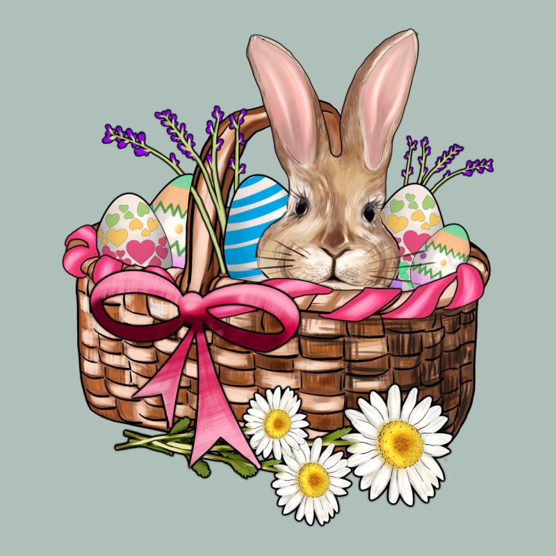 Easter Bunny And Basket Heavyweight Hoodie by AdoDesignShop | Teevron