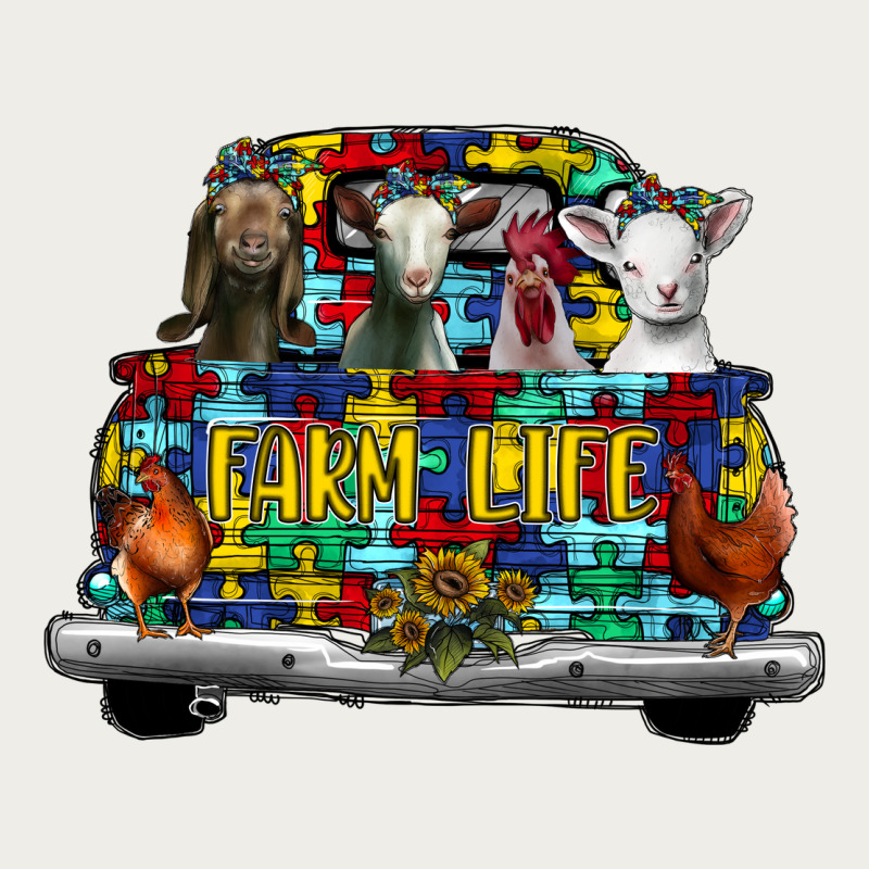 Farm Life Truck Autism Zipper Hoodie by CowhideDigitalArt | Teevron