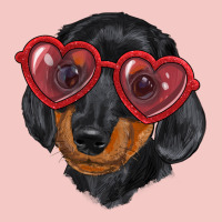 Dachshund With Love Glasses Urban Heavy Tee | Teevron