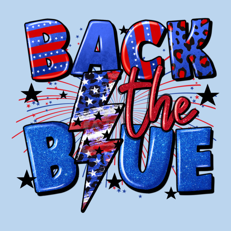 Back The Blue With Lightning Bolt 4th Of July Classic Tee by CowGirlArtShop | Teevron