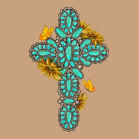 Gemstone Cross With Sunflowers And Butterflies Vintage Tee | Teevron