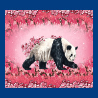 Panda With Sakura Blooms Premium Sweatshirt | Teevron