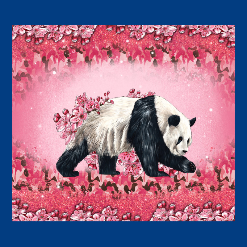 Panda With Sakura Blooms Premium Sweatshirt by LillyAllenDesigns | Teevron
