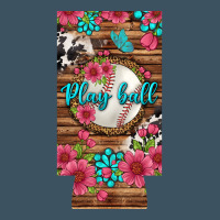 Play Ball Baseball With Pink Flowers 12 Oz Slim Can Cooler Urban Hoodie | Teevron