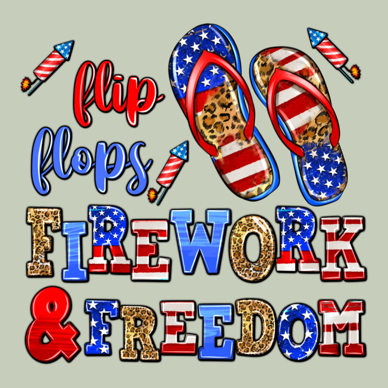 Flip Flops Fireworks And Freedom Ladies Tee by AdoDesignShop | Teevron