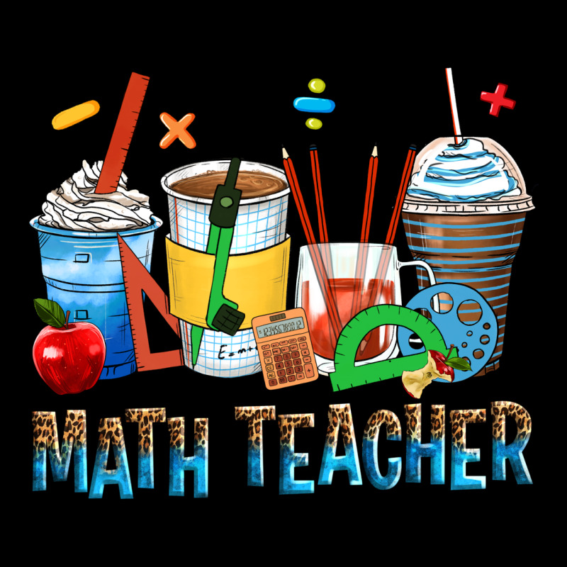 Math Teacher Coffee Cups Long Sleeve Tee by Zillion Design Studio | Teevron