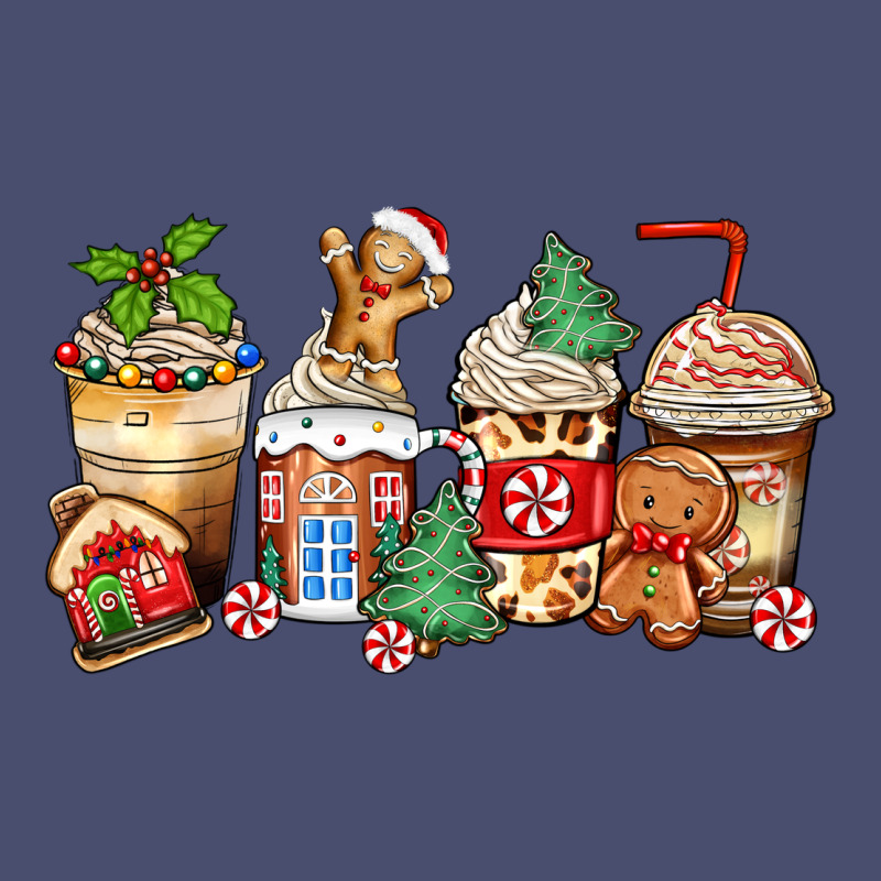 Christmas Gingerbread Coffee Cups Vintage Tee by Zillion Design Studio | Teevron