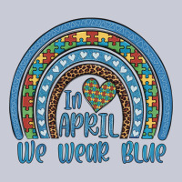 In April We Wear Blue Autism Awareness Leopard Rainbow Heavyweight Hoodie | Teevron