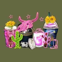 Neon Western Coffee Cups Long Sleeve Tee | Teevron