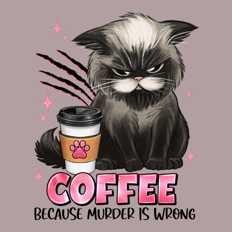 Coffee Because Murder Is Wrong Grumpy Cat Vintage Hoodie by JahusDesignShop | Teevron