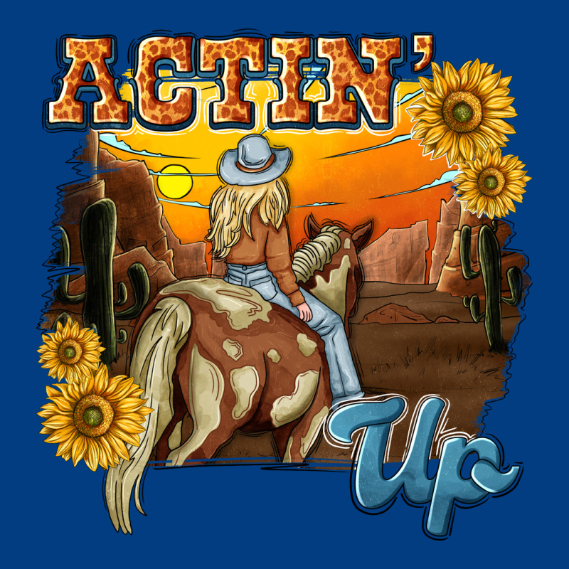 Actinup With Cowgirl Premium Sweatshirt by NancyCooperArtShop | Teevron