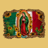 Our Lady Of Guadalupe Mexican Flag Background Premium Sweatshirt | Teevron