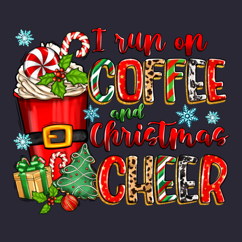 I Run On Coffee And Christmas Cheer Vintage Tee by Zillion Design Studio | Teevron