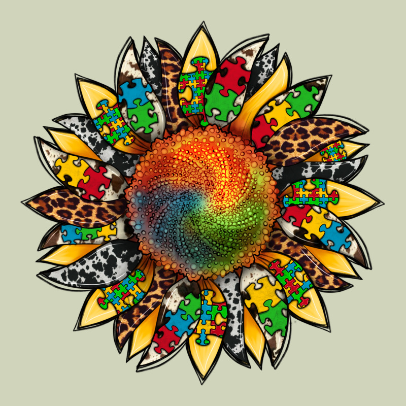 Autism Awareness Cowhide Leopard Sunflower Heavyweight Hoodie by Artiststas | Teevron