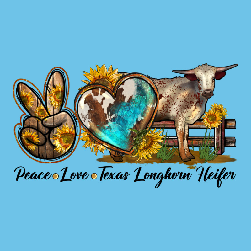 Peace Love Longhorn Heifer Premium Sweatshirt by LillyAllenDesigns | Teevron