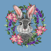 Easter Bunny With Floral Wreath Urban Heavy Tee | Teevron