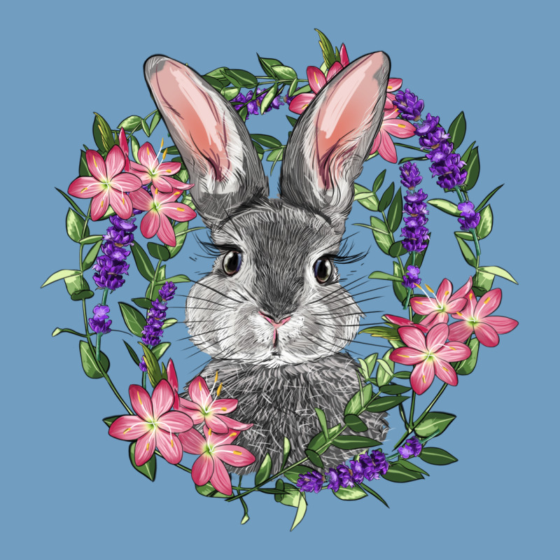 Easter Bunny With Floral Wreath Urban Heavy Tee by RanaPortraitStore | Teevron