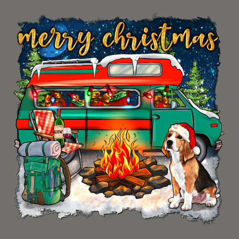Merry Christmas With Camper Van Premium Hoodie by NancyCooperArtShop | Teevron