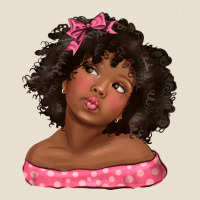 Afro Black Girlchild Kiss With Bow Urban Heavy Tee | Teevron