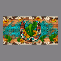 Cactus Sunflower Horseshoe License Plate Heavyweight Hoodie | Teevron