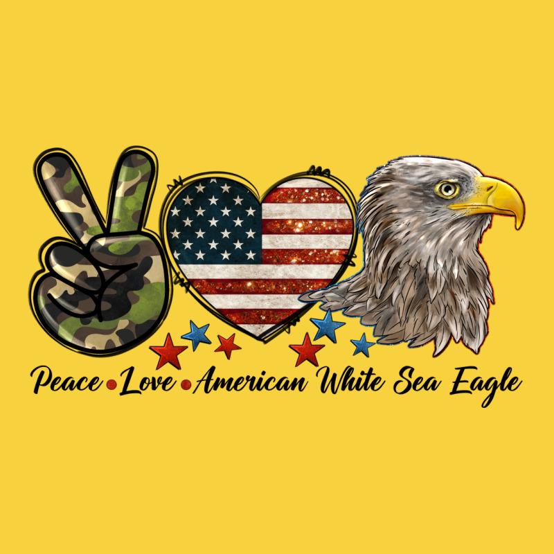Peace Love American White Sea Eagle Premium Sweatshirt by LillyAllenDesigns | Teevron