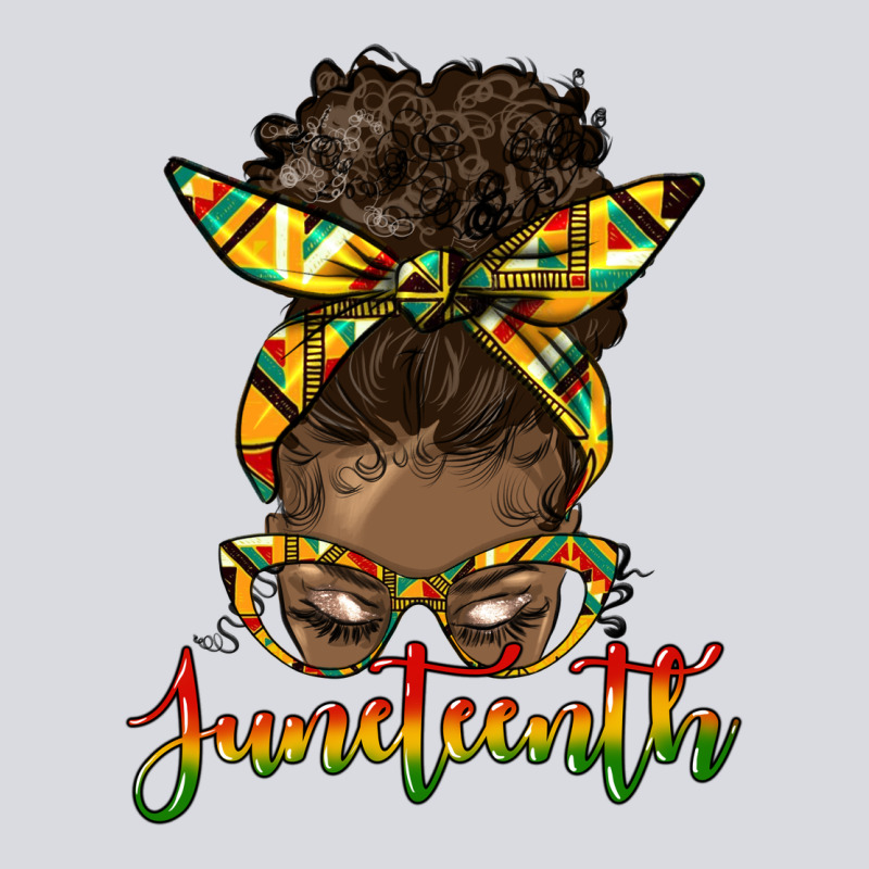 Juneteenth Black Woman Messy Bun Zipper Hoodie by HRA Design Shop | Teevron