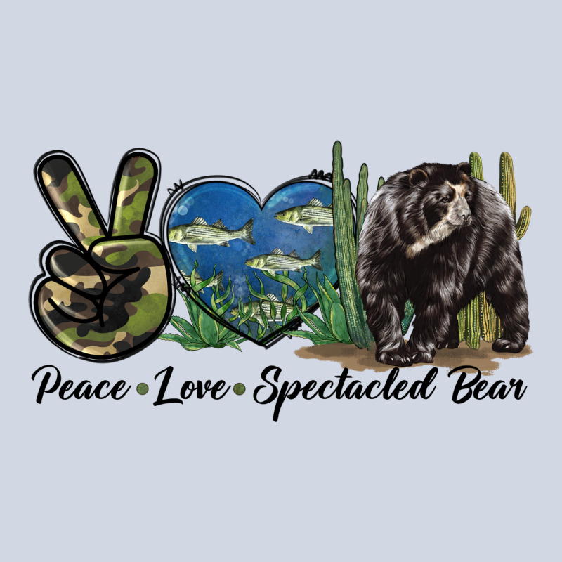 Peace Love Spectacled Bear Premium Sweatshirt by LillyAllenDesigns | Teevron