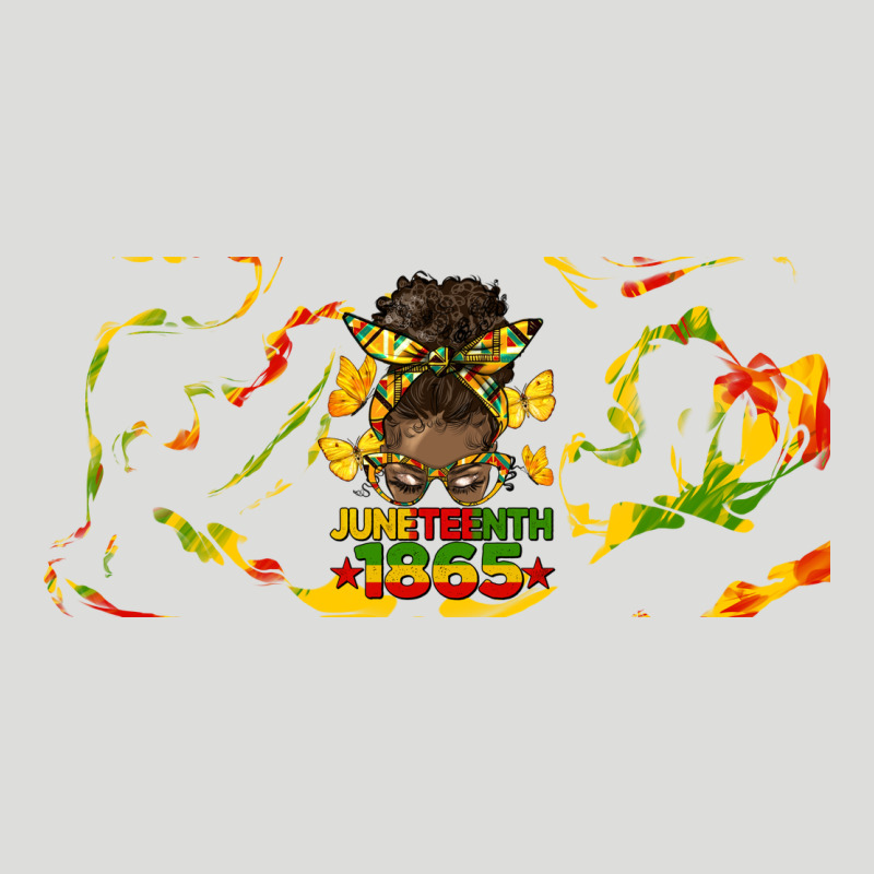 Juneteenth Afro Messy Bun Libbey Glass Zipper Hoodie by HRA Design Shop | Teevron