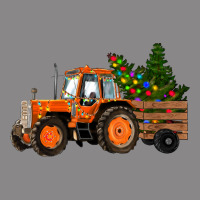 Christmas Orange Farm Tractor Vintage Tee | Teevron