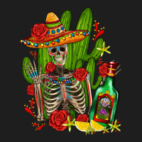 Skeleton With Sombrero And Tequila Heavyweight Hoodie | Teevron