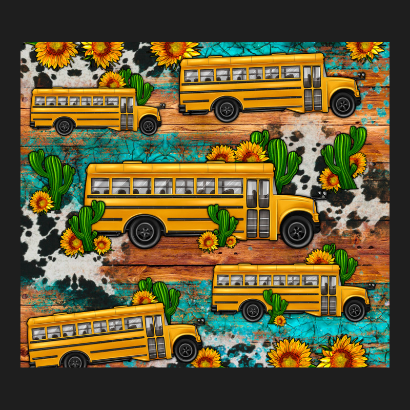 School Bus Cactus Sunflower Heavyweight Hoodie by Artiststas | Teevron