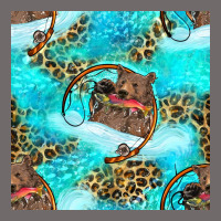 Mama Bear Hunting Fish With Leopard Seamless Pattern Urban Hoodie | Teevron