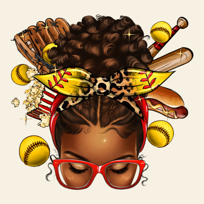 Softball Afro Messy Bun Vintage Tee by texasbilliewilder | Teevron