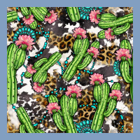 Western Cactus And Turquoise Gemstone With Leopard And Cowhide Seamles Urban Hoodie | Teevron