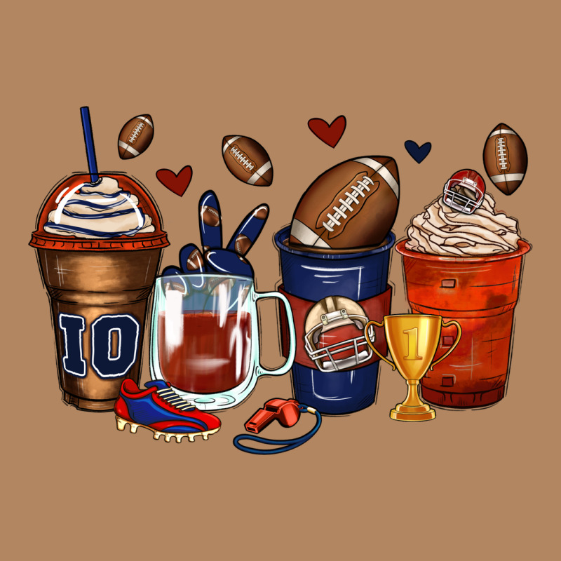 American Football Coffee Cups Long Sleeve Tee by Zillion Design Studio | Teevron