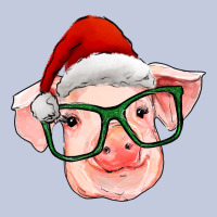 Christmas Pig With Santa Claus Hat Long Sleeve Tee | Teevron