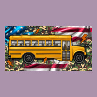 School Bus Camouflage American Flag License Plate Heavyweight Hoodie | Teevron