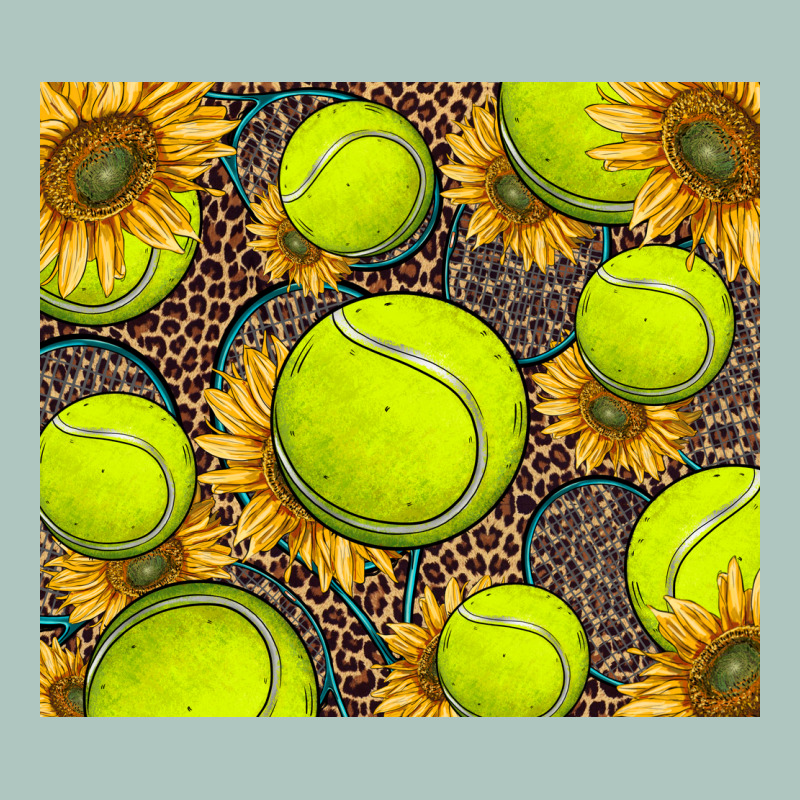 Tennis Ball With Sunflower And Racket Premium Sweatshirt by BarkalooDesign | Teevron