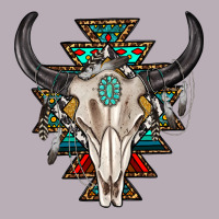Western Aztec Bull Skull With Gemstone Vintage Tee | Teevron