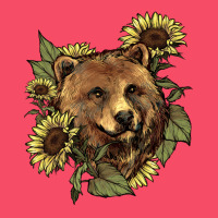 Bear Head Sunflowers Premium Sweatshirt | Teevron