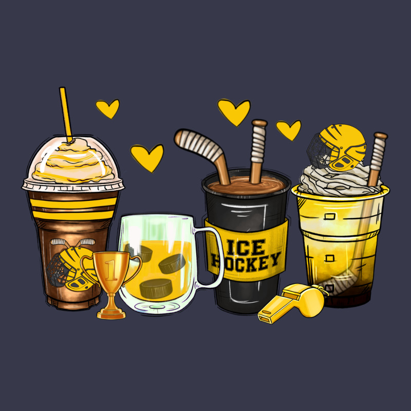 Ice Hockey Coffee Cups Long Sleeve Tee by Zillion Design Studio | Teevron