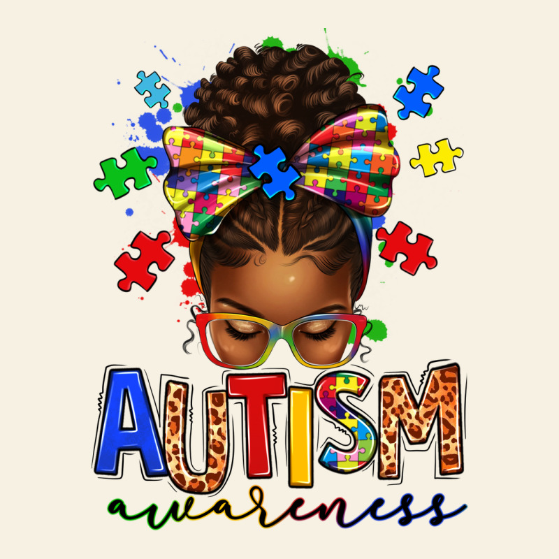 Autism Awareness Afro Messy Bun Vintage Tee by texasbilliewilder | Teevron